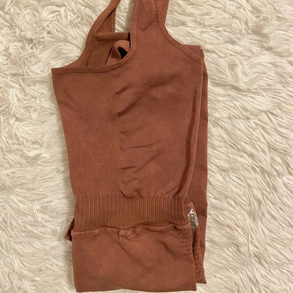 Free People Movement Good Karma Onesie/Jumpsuit Nutmeg - Picture 7 of 16